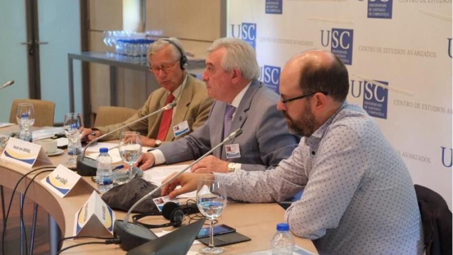 De esquerda a dereita, Joost van Iersel, Juan Viaño e Martiño Noriega. Foto. Servimav-USC