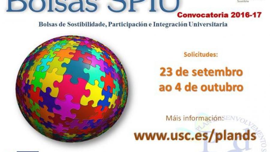 Nova convocatoria das bolsas de Sostibilidade, Participación e Integración Universitaria (SPIU) para o alumnado