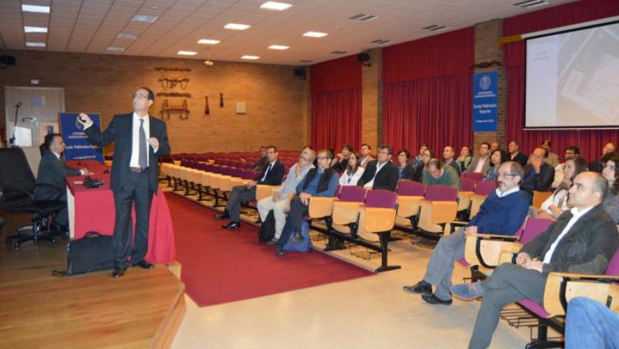 Recpeción de participantes na Escola Politécnica Superior