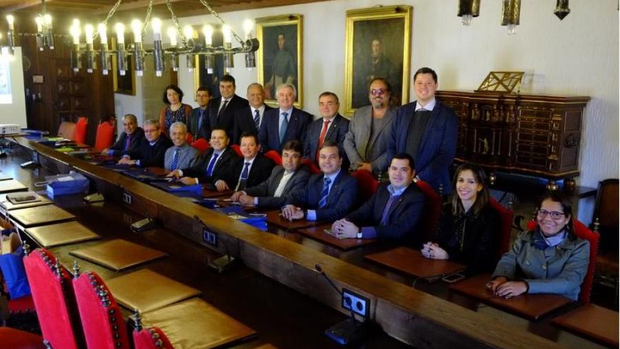 A USC recibiu unha comitiva luso-brasileira de responsables de ensino superior