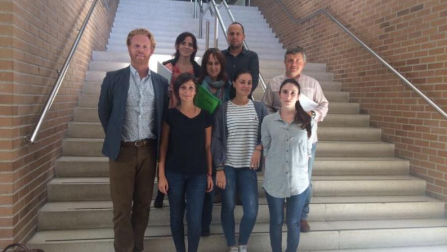 Responsables do proxecto Elisa (Estrella Romero no centro) cos colaboradores de Suecia e Holanda