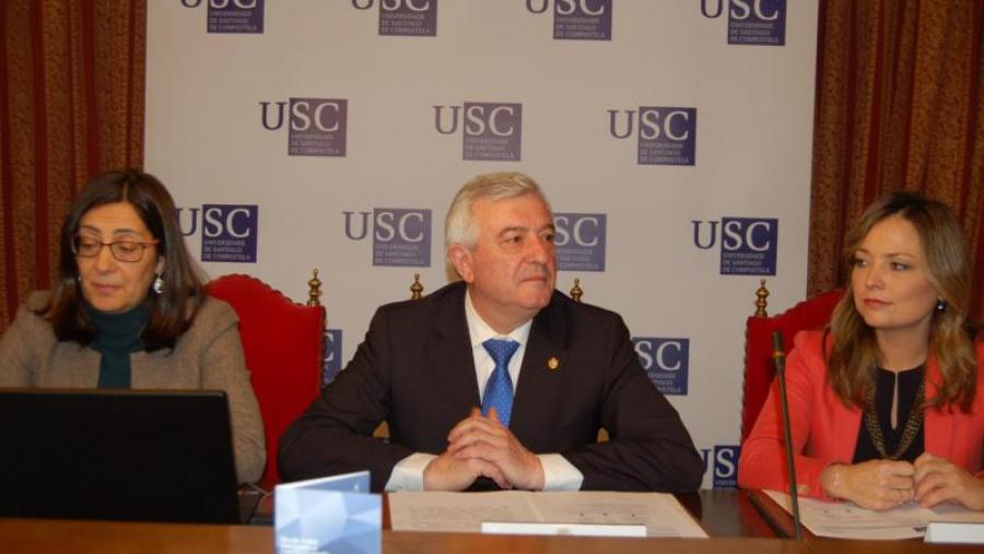 De esquerda a dereita, Dolores Álvarez, Juan Viaño e María Cadaval