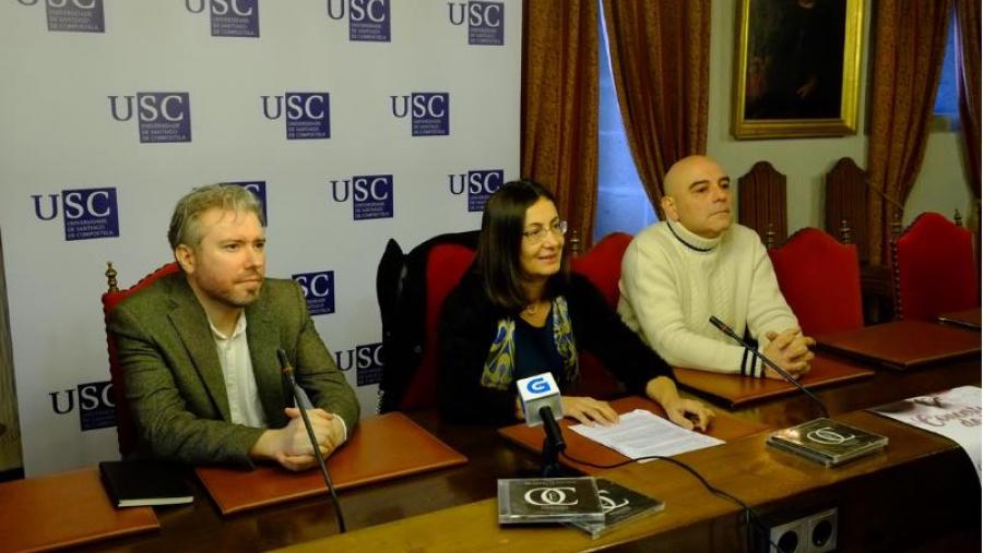 De esquerda a dereira, Marío Diz, Dolores Álvarez e Pablo Sampedro. Foto. Servimav-USC