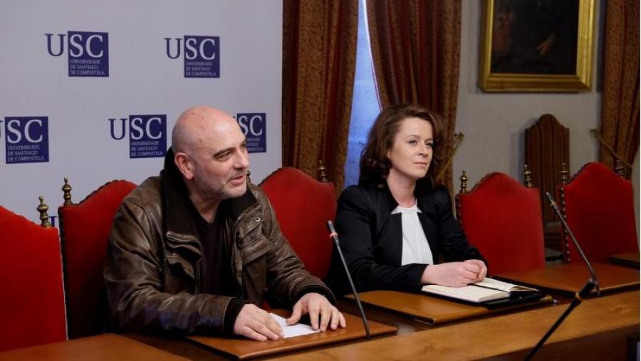 Pablo Sampedro e Elina Viksne presentaron os detalles do ciclo (Foto: SERVIMAV-USC)