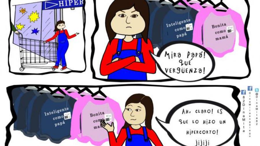 Viñeta de Dina Mita, obra de Ticiana Ghiglione Darriba