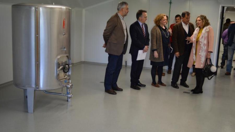 Fernández, Bueno, López, Cuesta e Fandiño, nas dependencias da adega habilitada na EPS