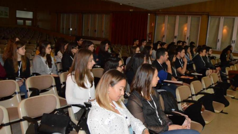 Participantes nas xornadas sobre nutrición deportiva organizadas por Adinu Galicia na Facultade de Ciencias