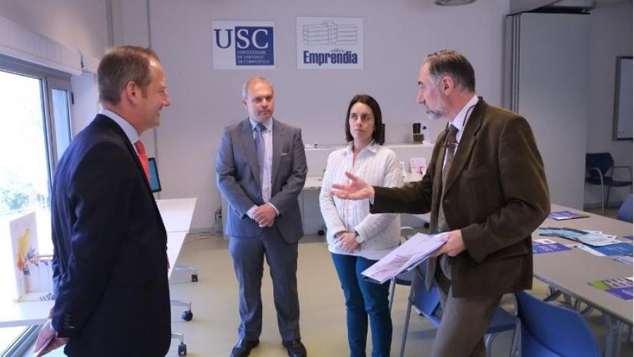 De esquerda a dereira, Juan Cividanes, Manel Cotos, Patricia Argerey e José L. Villaverde. Foto: Servimav-USC