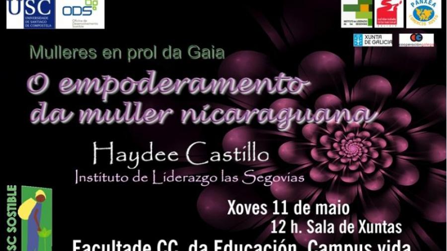 A co fundadora do Instituto de Liderado das Segovias de Nicaragua Hydeé Castillo participa no ciclo USC Sostible