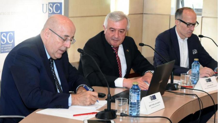 De esquerda a dereita, Martí Parellada, Juan Viaño e Senén Barro. Foto. Santi Alvite