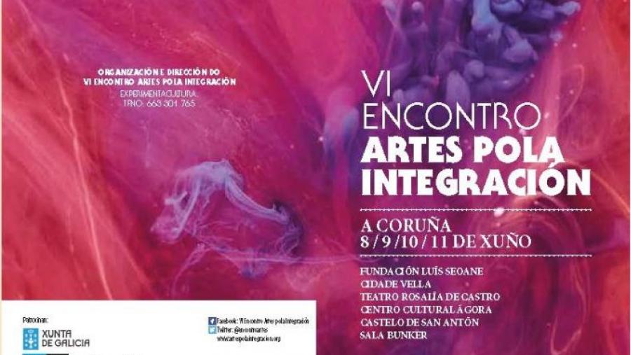 Cartaz do VI Encontro Artes pola Integración