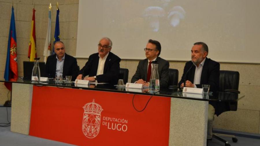 De esquerda a dereita, Alonso, Vidal, Bueno e Rigueiro, na presentación do proxecto
