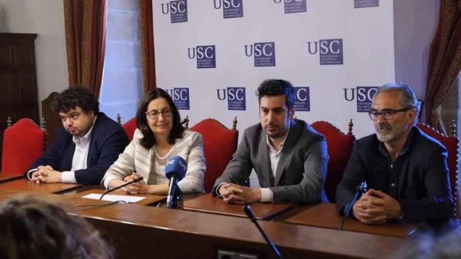 De esquerda a dereita, Julio Torrado, Dolores Álvarez, Manu Fernández e Constantino Arce. Foto: Servimav-USC