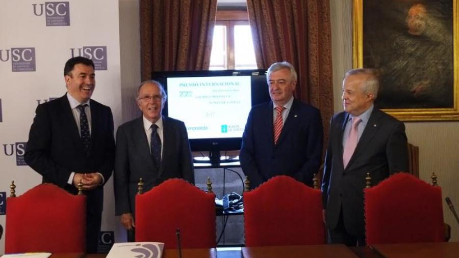 De esquerda a dereita, Román Rodríguez, Marcelino Oreja, Juan Viaño e Marek Kreglewski. Foto: Servimav-USC