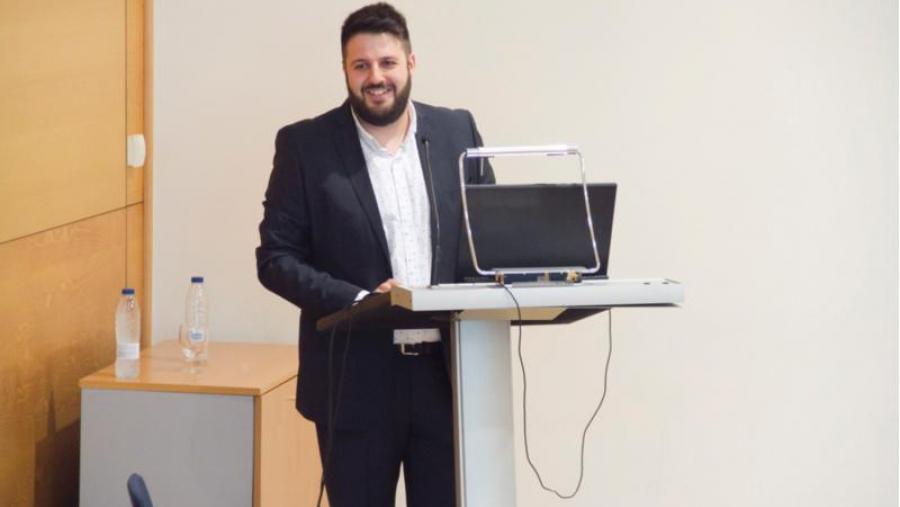 Iván Rodríguez defendeu a súa tese na Escola Técnica Superior de Enxeñaría (Foto: Iria Lema)