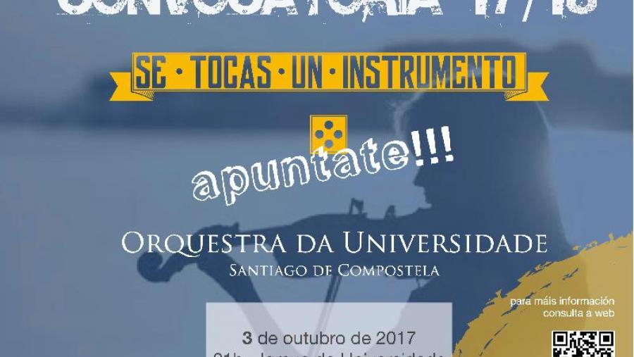 Cartaz da convcotoria da Orquestra da USC