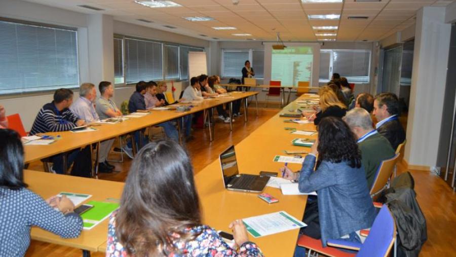 Participantes na reunión no Campus Terra da Rede Galega de Innovación Agroforestal, creada ao abeiro do proxecto Afinet