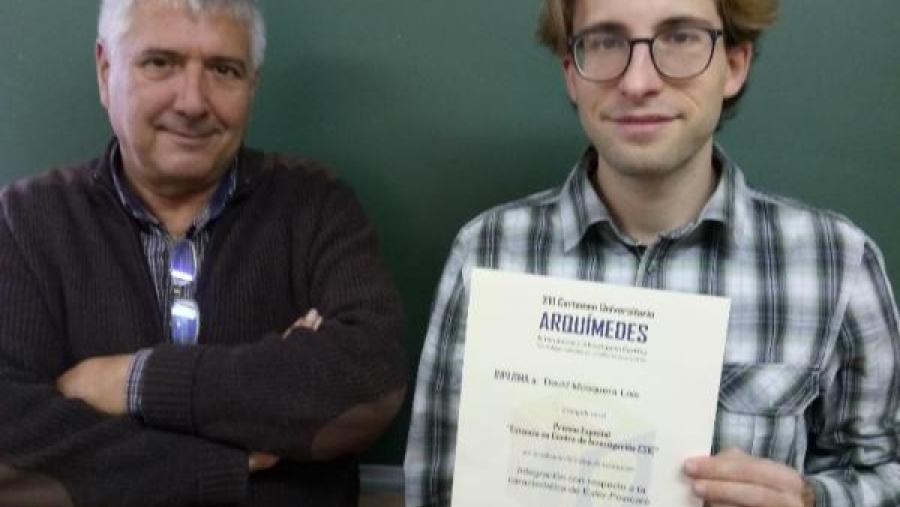 David Mosquera (á dereita) co seu director de TFM, Enrique Macías