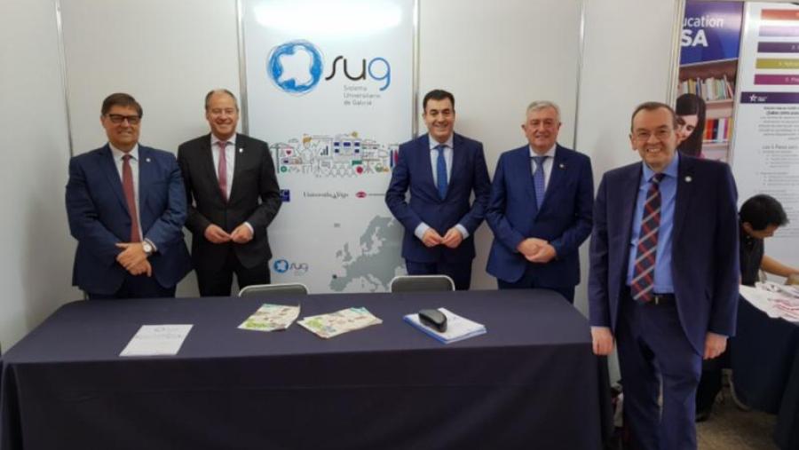 De esquerda a dereita, Julio Abalde, Salustiano Mato, Román Rodríguez, Juan Viaño e José Alberto Díez de Castro