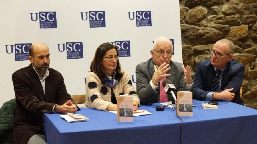 De esquerda a dereita, Jerónimo Puertas, Dolores Álvarez, Francisco Díaz-Fierros e Juan Blanco. Foto: Servimav-USC