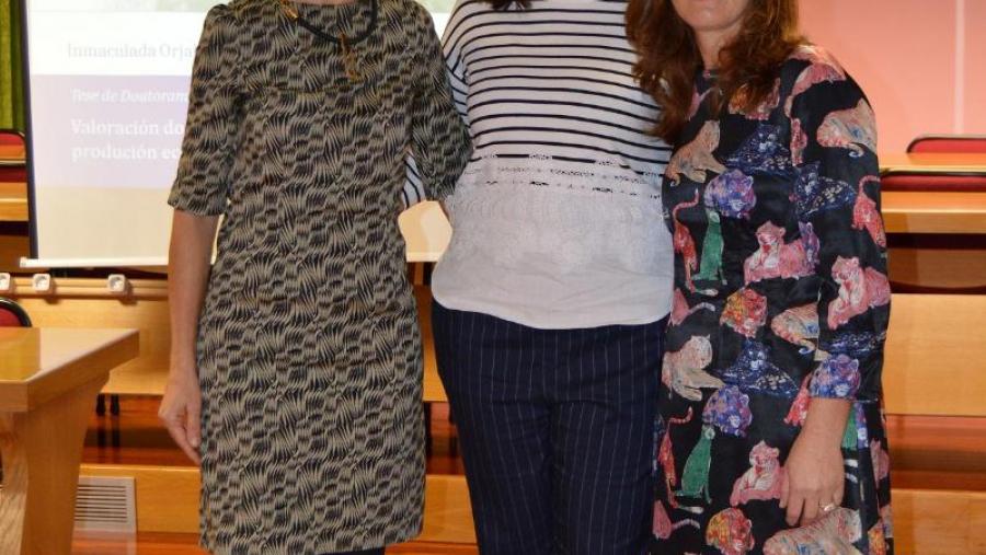 De esquerda a dereita, López-Alonso, Orjales Galdo e Miranda Castañón, en Veterinaria