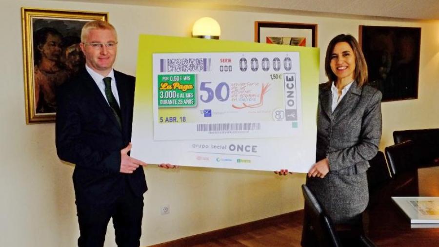 O cupón da ONCE deste xoves dedícase ao 50 aniversario dos estudos de economía en Galicia