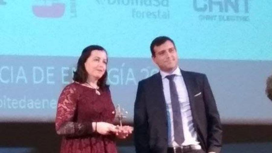 A profesora Almudena Hospido recolleu o premio a Enerwater