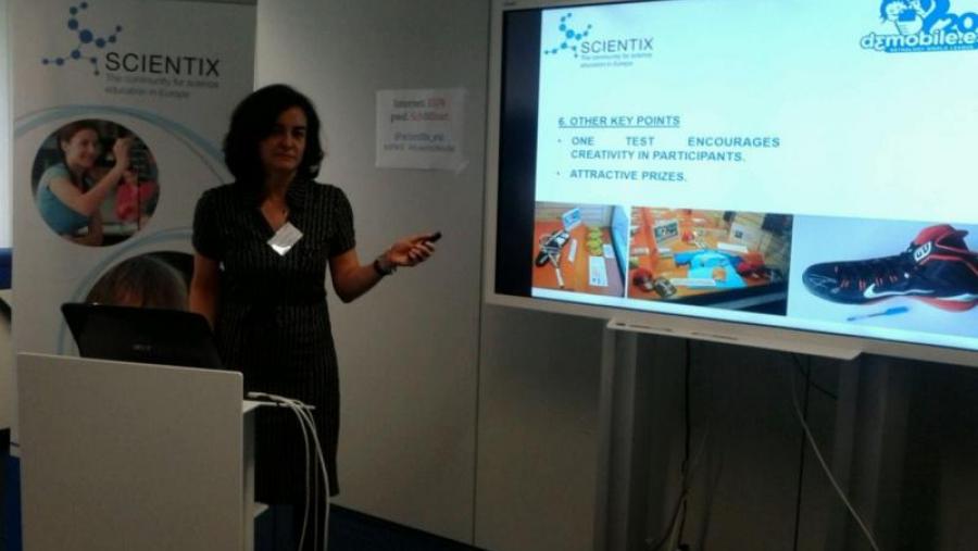 Mariluz Gil Docampo, na súa intervención nunha edición anterior da Conferencia Scientix