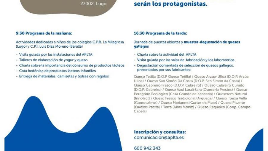 Cartaz da xornada conmemorativa do Día Internacional do Leite na APLTA