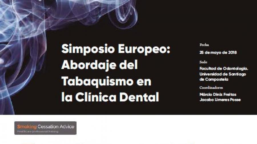 Cartel do simposio que este venres se celebra en Odontoloxía