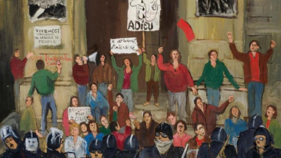 O maio do 68 en París, a través dos pinceis de Jesús Díaz Ferrer