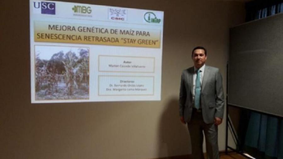 Marlon Caicedo, na defensa da súa tese na EPS de Enxeñaría de Lugo