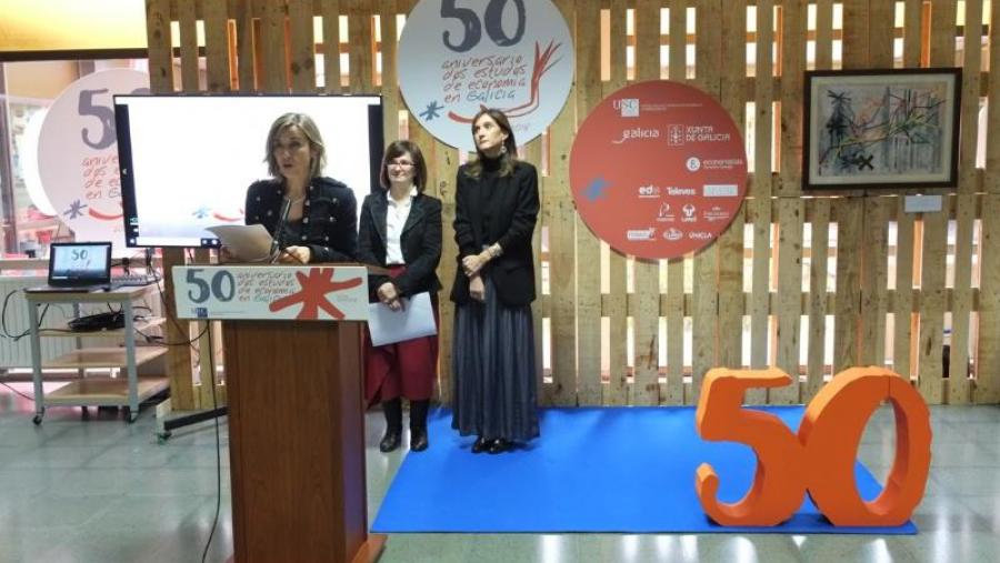 Ciencias Económicas e Empresariais clausurou os actos conmemorativos do 50 aniversario dos Estudos de Economía en Galicia