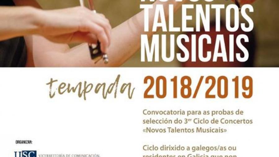 Aberta a convocatoria para as probas de selección do terceiro ciclo de concertos ‘Novos Talentos Musicais’