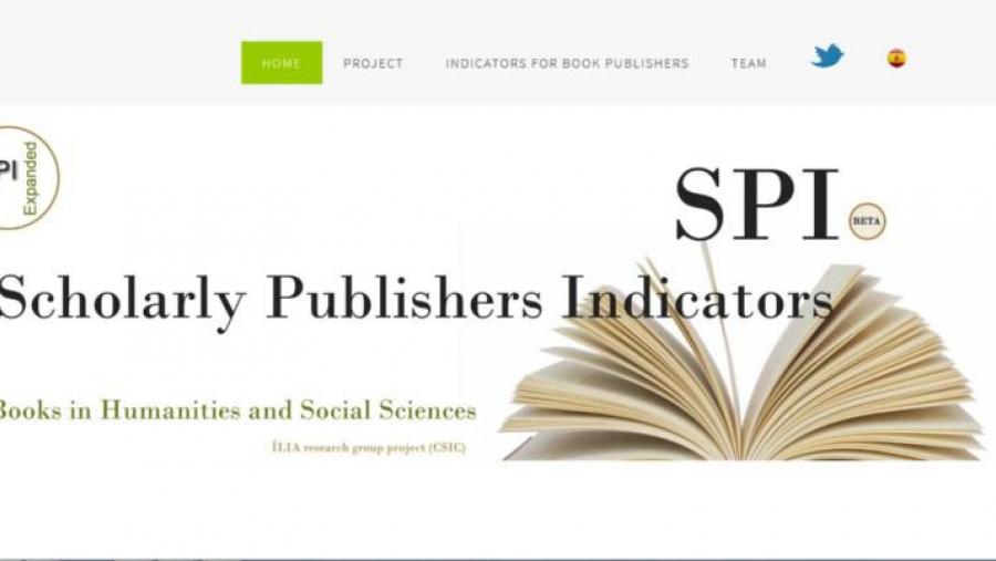 SPI (Scholarly Publishers Indicators in Humanities and Social Sciences) elabórao e execútaa o grupo de ILIA de investigación bibliométrica do CSIC