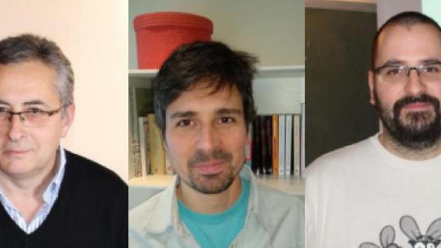 De esquerda a dereita, Fernando Alcalde, Pablo González e Alvaro Lozano