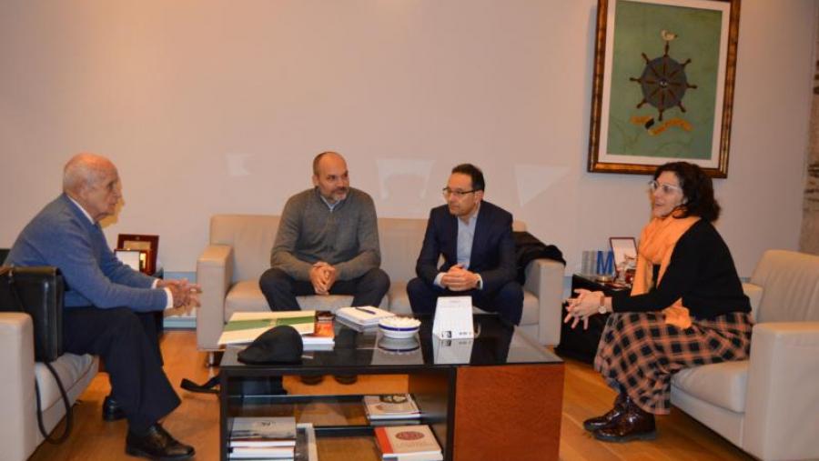 De esquerda a dereita, Crespo, Rocha, Varela e Valcárcel, na vicerreitoría de Coordinación de Lugo