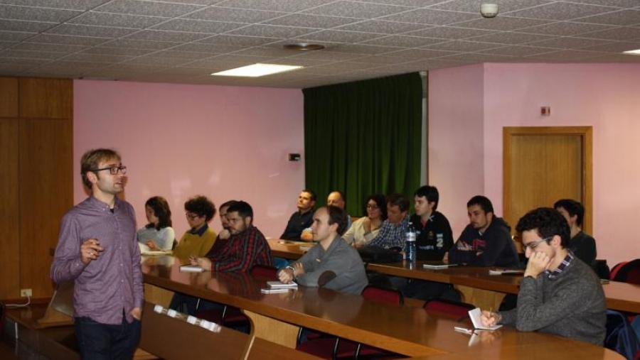Marc Yeste, no curso impartido na Facultade de Veterinaria de Lugo