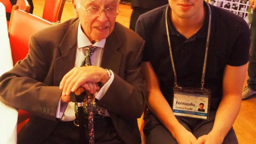 Atiyah e Fernando Castro no castelo de Heidelberg