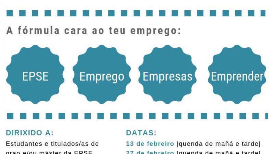 Cartaz das xornadas de orientación laboral organizadas na EPS de Enxeñaría da USC