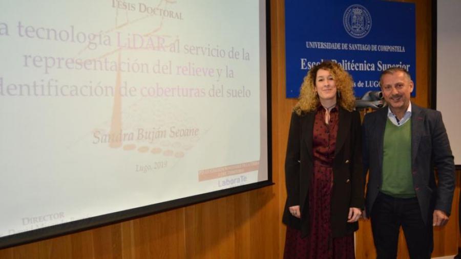 Sandra Buján Seoane e David Miranda, na EPS de Enxeñaría de Lugo