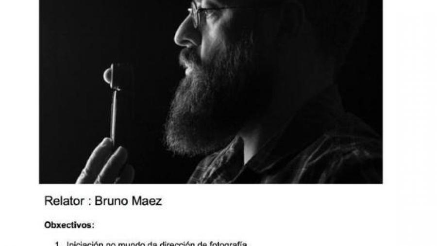 Cartaz do curso de iniciación á cinematografía programado ao abeiro do Espazo de Cine da USC