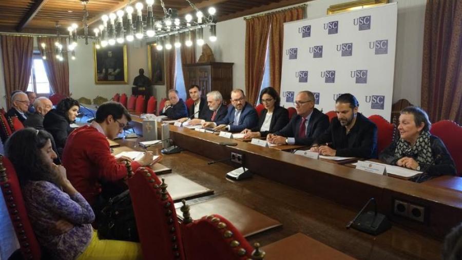 O acto de presentación celebrouse no Salón Reitoral do Colexio de San Xerome. Foto: Servimav-USC