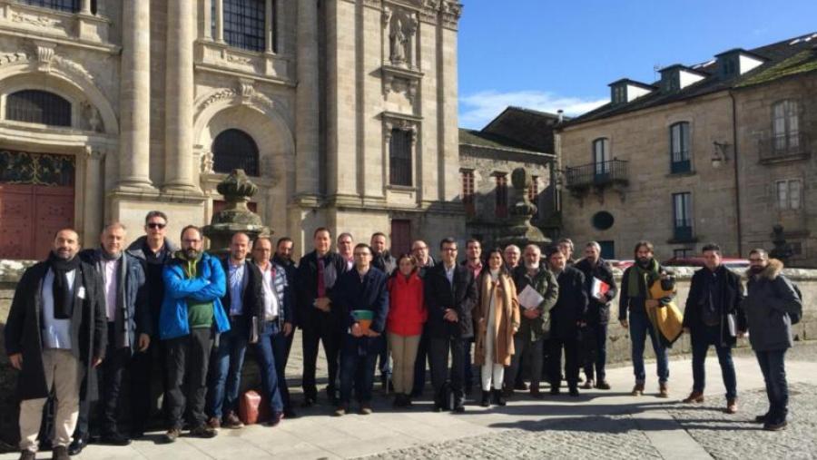 Participantes na reunión da Conferencia de Directores de Enxeñaría Civil de España celebrada no campus de Lugo