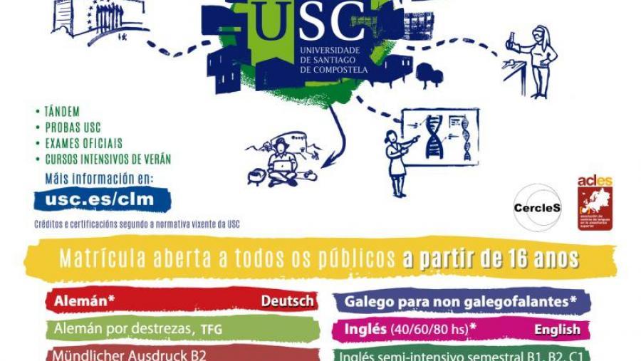 O CLM amplía ata o 13 de febreiro a matrícula para os cursos de idiomas do segundo semestre