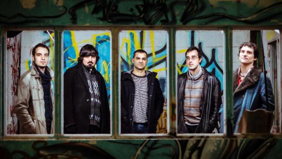 Compoñentes da banda Berlai, o primeiro proxecto musical de Iago Berlai