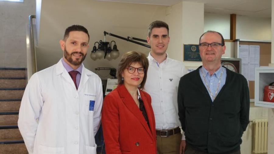 De esquerda a dereita: Mario Pérez, Mercedes Gallas, Samuel Rodríguez e Abel García. Foto: Servimav-USC
