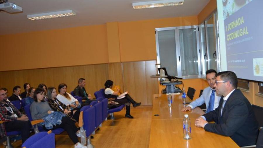 Francisco Fraga e José A. López, na apertur das xornadas