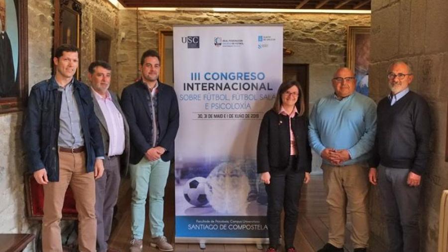 De esquerda a dereita: Javier Rico (SXD), Javier García (RFGF), Jorge Rubén, Mar Lorenzo, Pablo Prieto e Constantino Arce. Foto: Servimav-USC