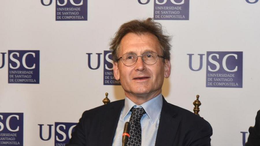O Nobel Ben Feringa na USC. Foto: Santi Alvite
